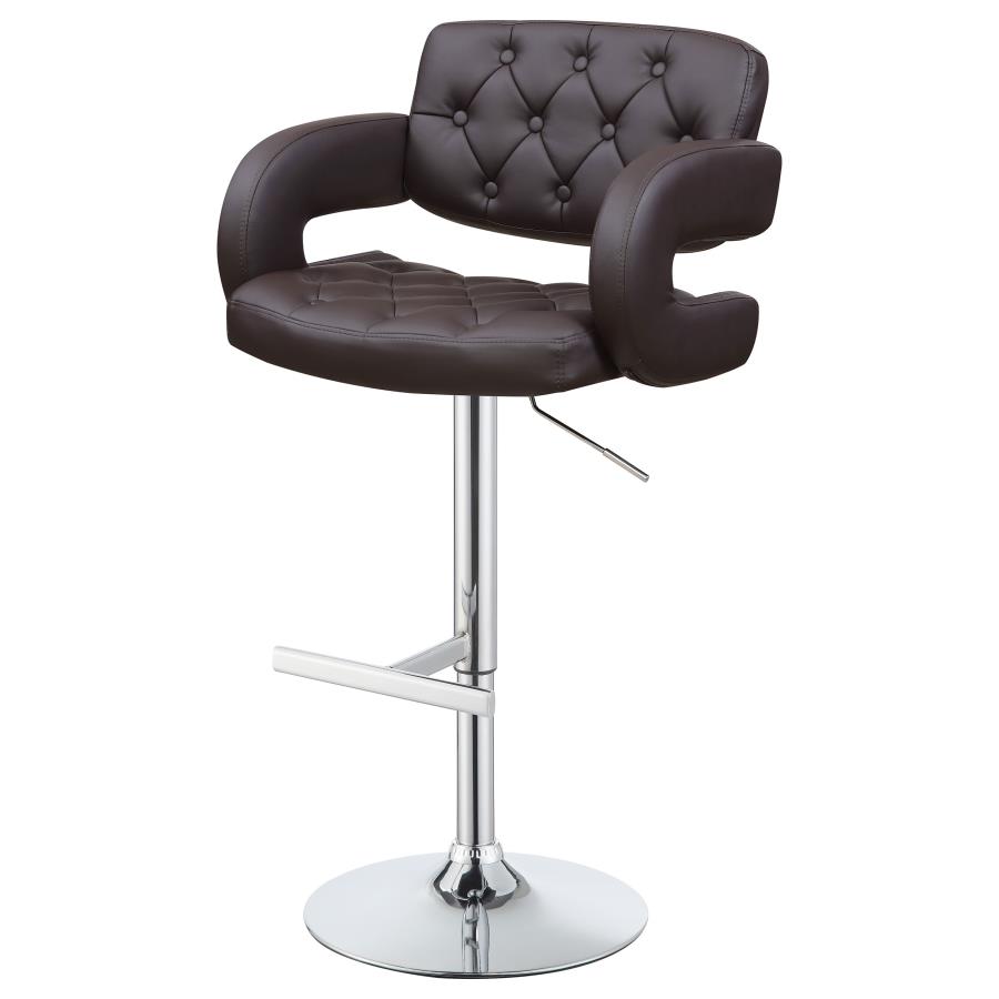 (image for) Brandi Adjustable Bar Stool Chrome and Brown