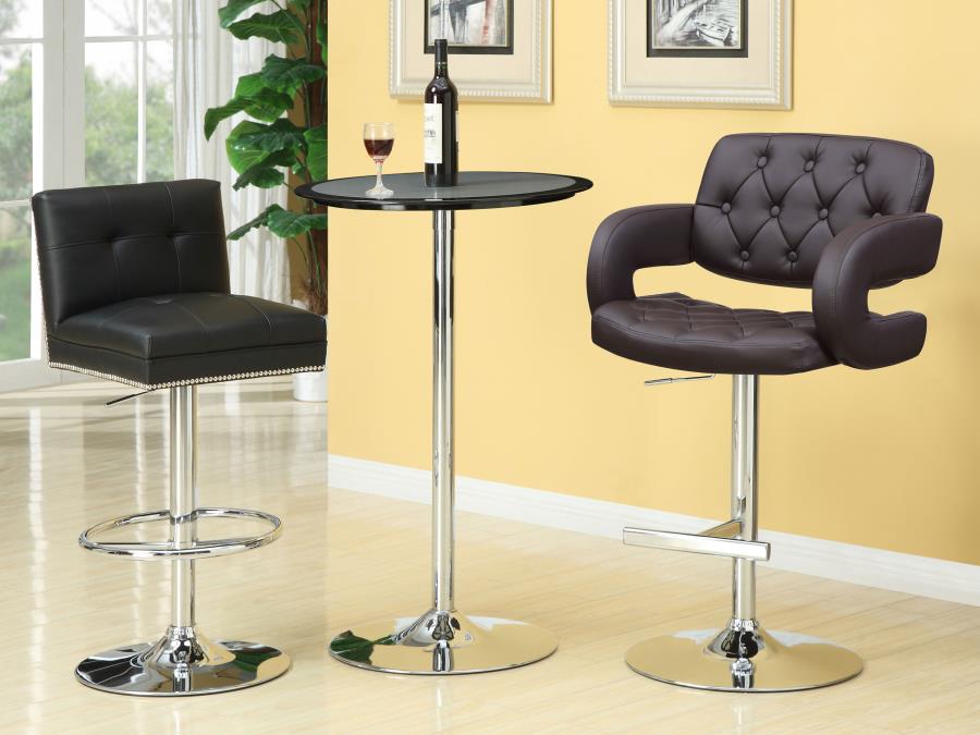 (image for) Brandi Adjustable Bar Stool Chrome and Brown