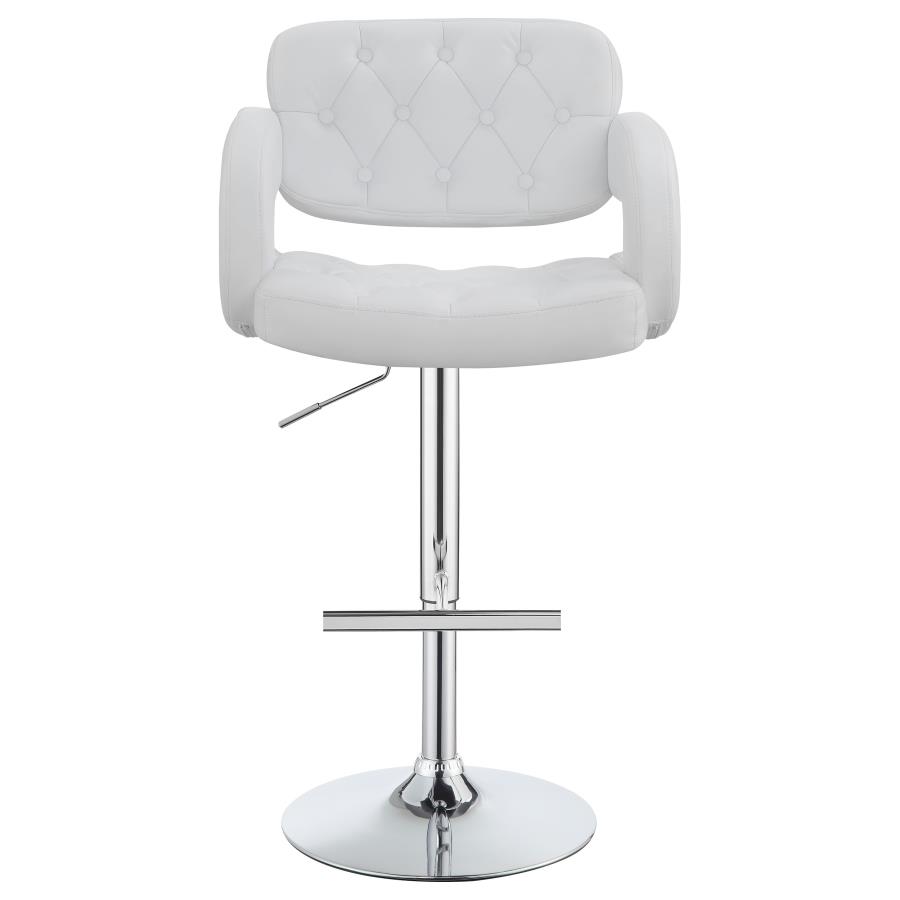 (image for) Brandi Adjustable Bar Stool Chrome and White