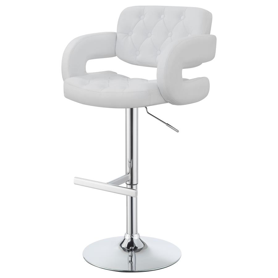 (image for) Brandi Adjustable Bar Stool Chrome and White