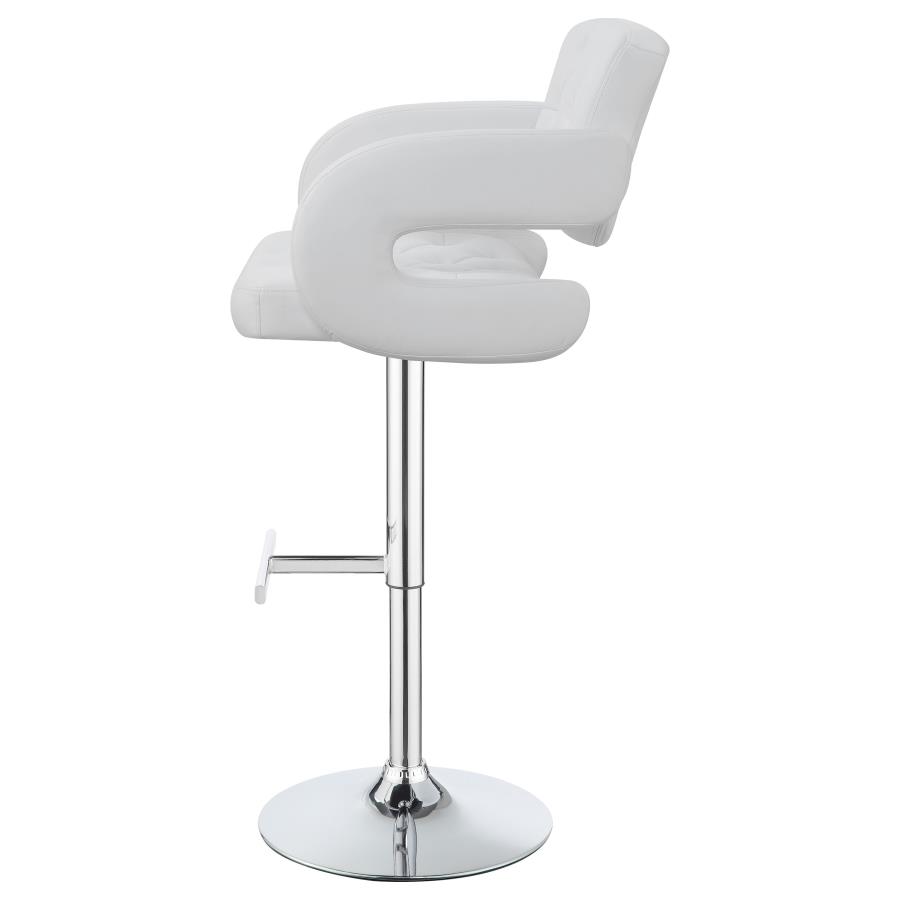 (image for) Brandi Adjustable Bar Stool Chrome and White