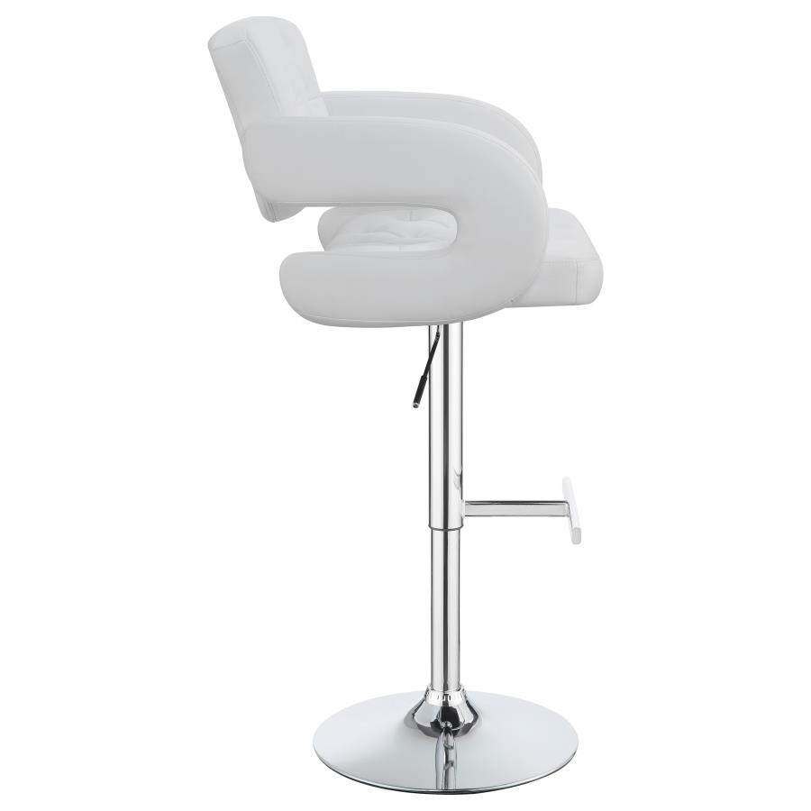 (image for) Brandi Adjustable Bar Stool Chrome and White