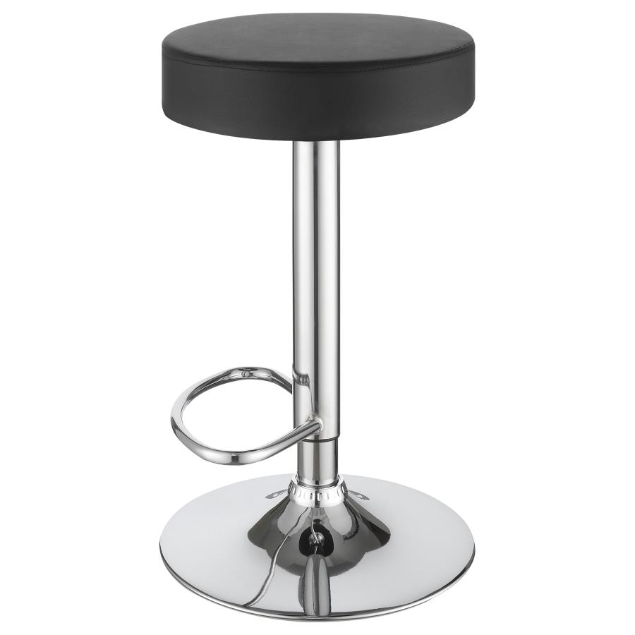 (image for) Ramses 29" Adjustable Bar Stool Chrome and Black