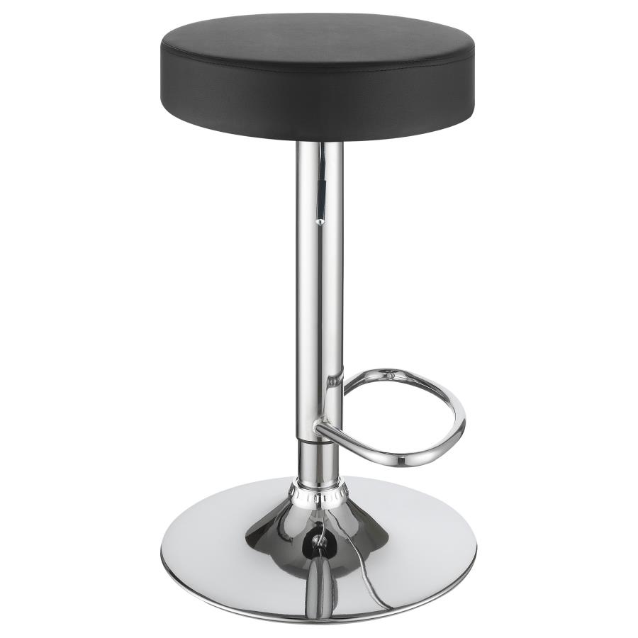 (image for) Ramses 29" Adjustable Bar Stool Chrome and Black