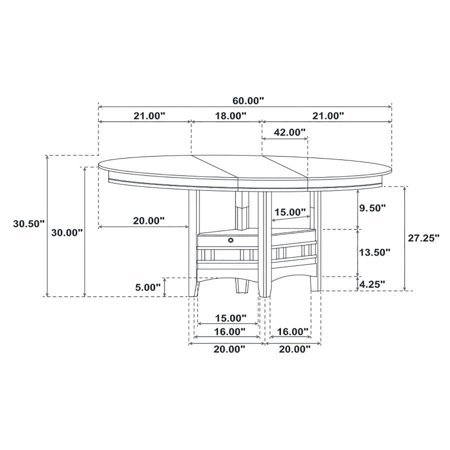 (image for) Lavon Oval 60-inch Extension Leaf Dining Table Espresso