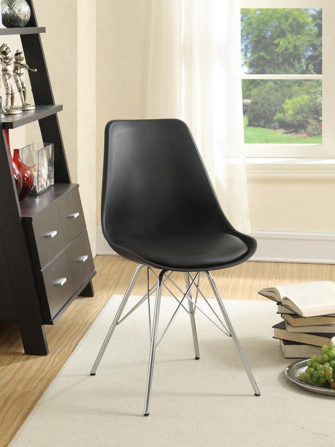 (image for) Juniper Polypropylene Dining Side Chair Black (Set of 2)