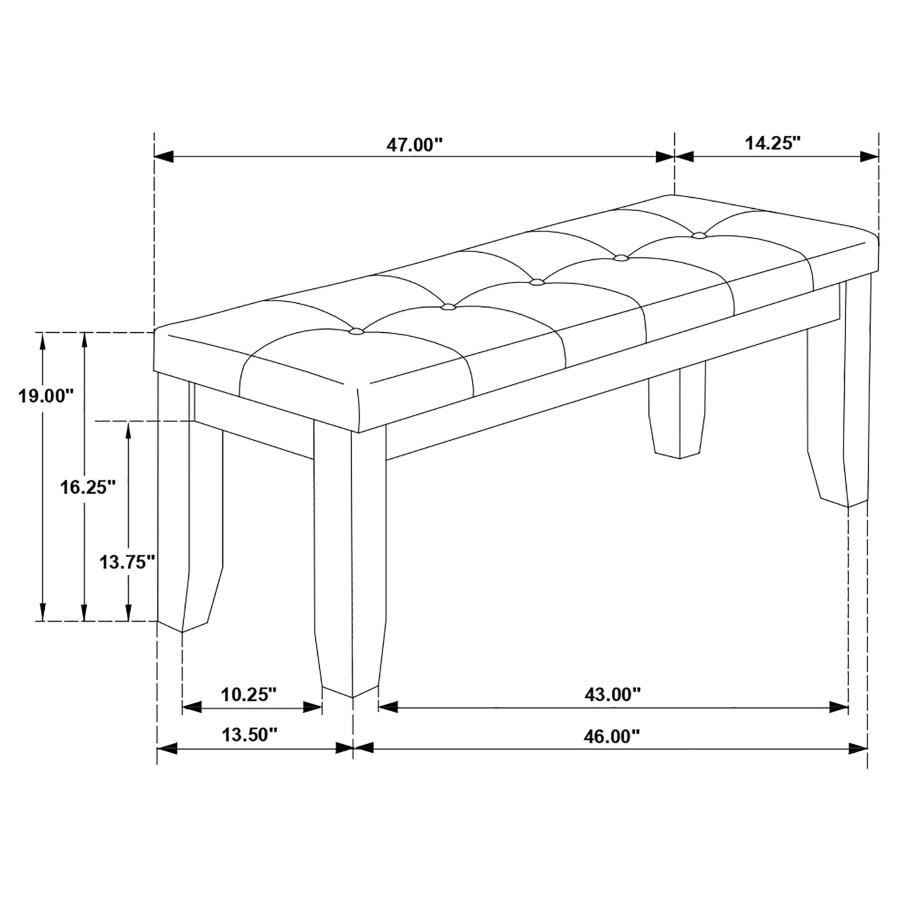 (image for) Dalila 6-piece Rectangular Dining Table Set Cappuccino