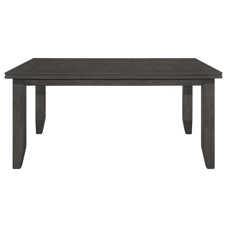 (image for) Dalila Rectangular 66-inch Wood Dining Table Dark Grey