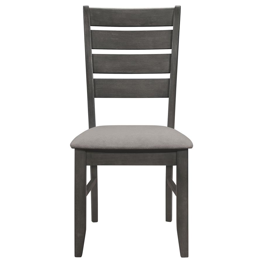 (image for) Dalila Wood Dining Side Chair Dark Grey (Set of 2)