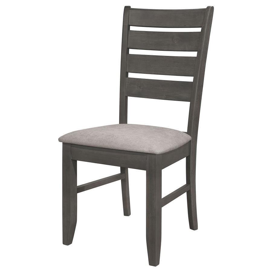 (image for) Dalila Wood Dining Side Chair Dark Grey (Set of 2)