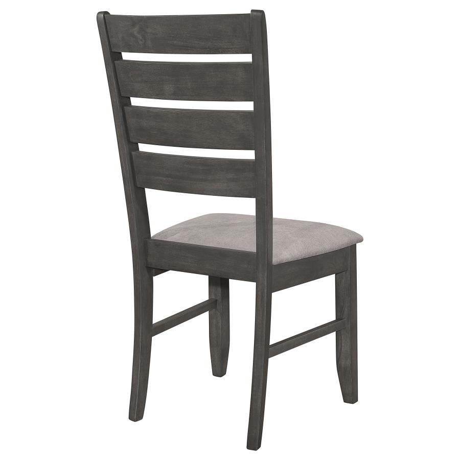 (image for) Dalila Wood Dining Side Chair Dark Grey (Set of 2)