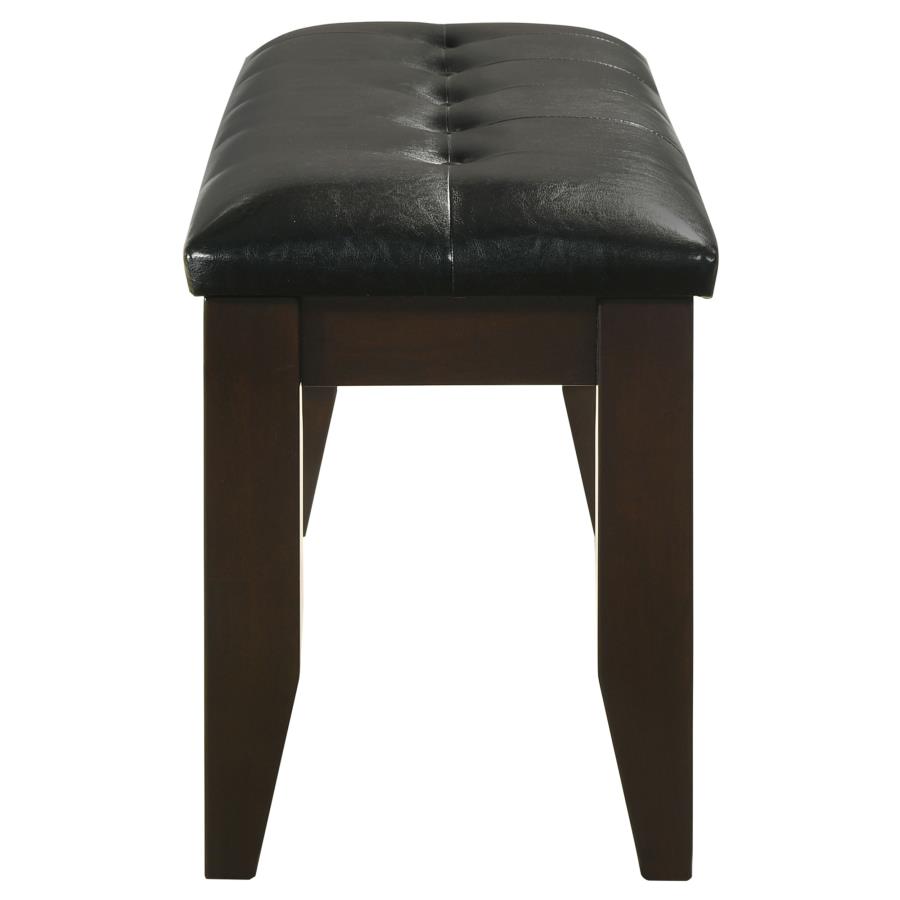 (image for) Dalila Leatherette Upholstered Wood Dining Bench Cappuccino