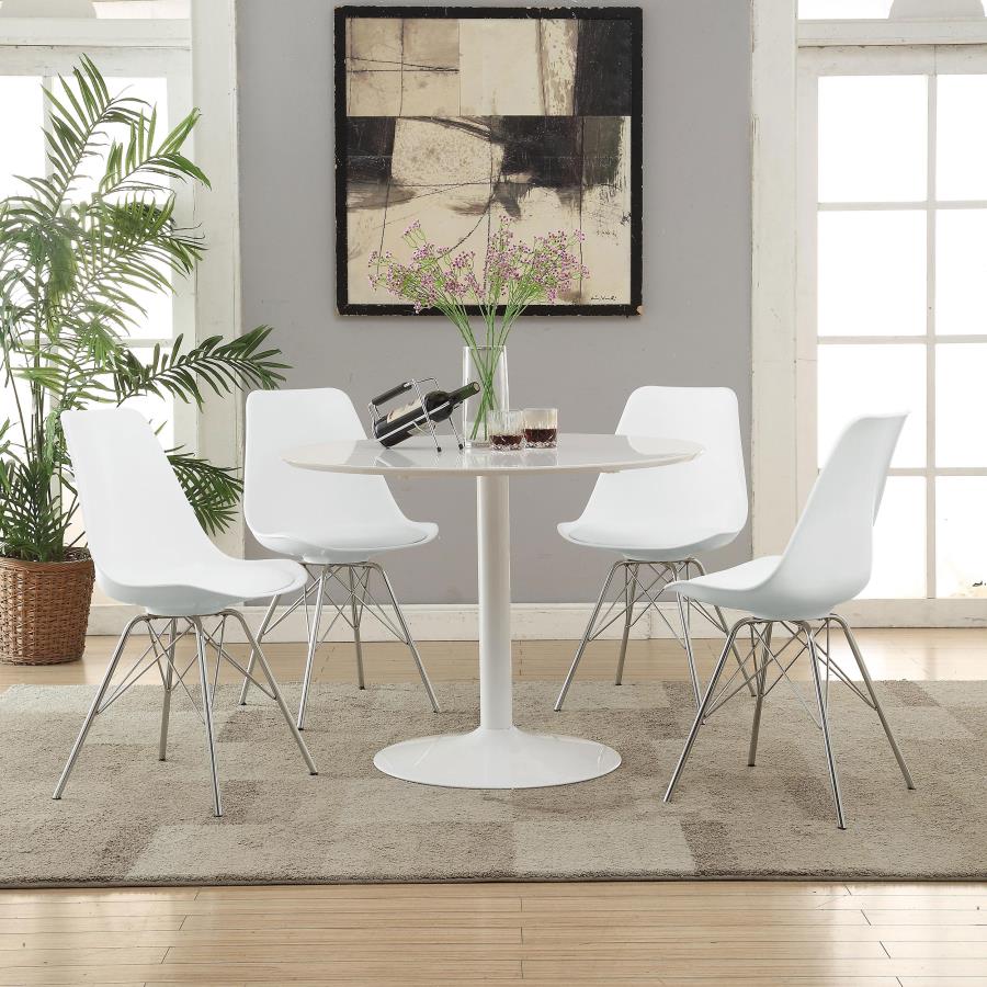 (image for) Juniper Polypropylene Dining Side Chair White (Set of 2)