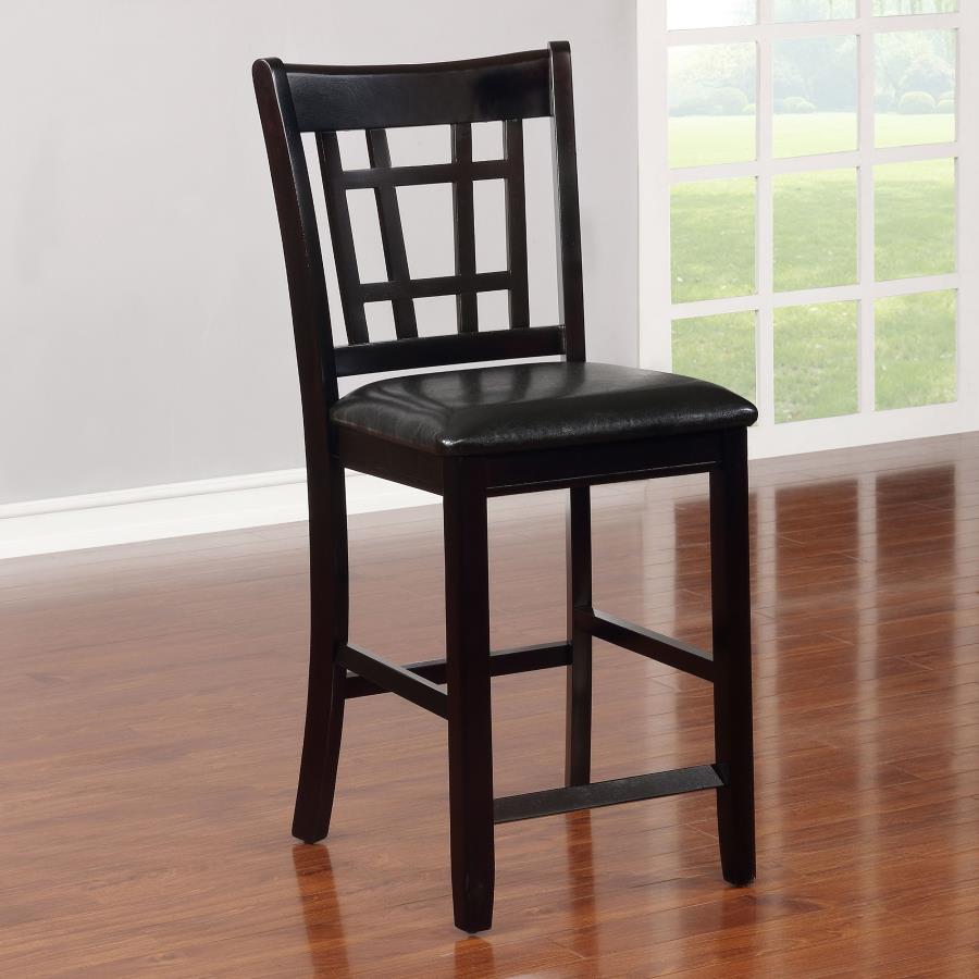 (image for) Lavon Wood Counter Chair Black and Espresso (Set of 2)