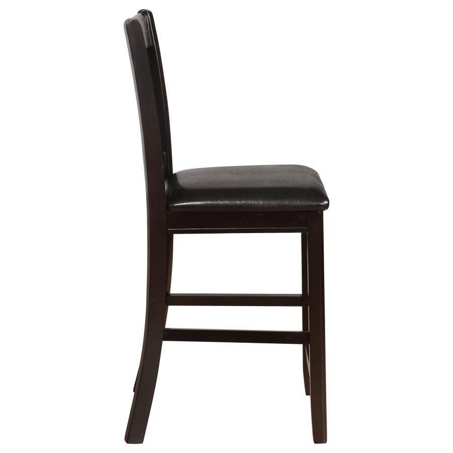 (image for) Lavon Wood Counter Chair Black and Espresso (Set of 2)