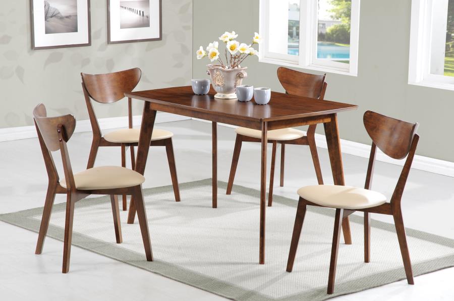 (image for) Kersey 5-piece Rectangular Dining Table Set Chestnut