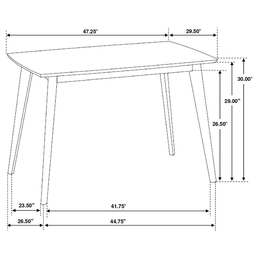 (image for) Kersey Rectangular 47-inch Wood Dining Table Chestnut