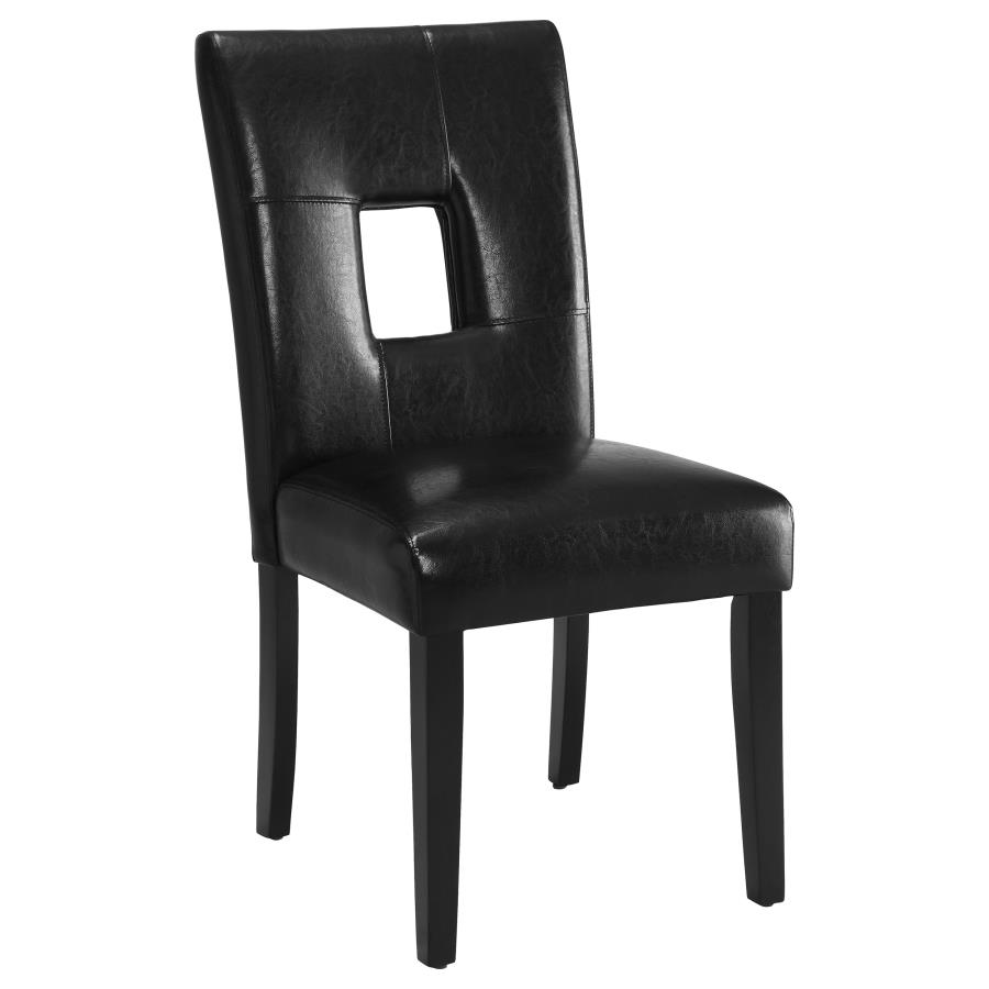 (image for) Shannon Upholstered Dining Side Chair Black (Set of 2)