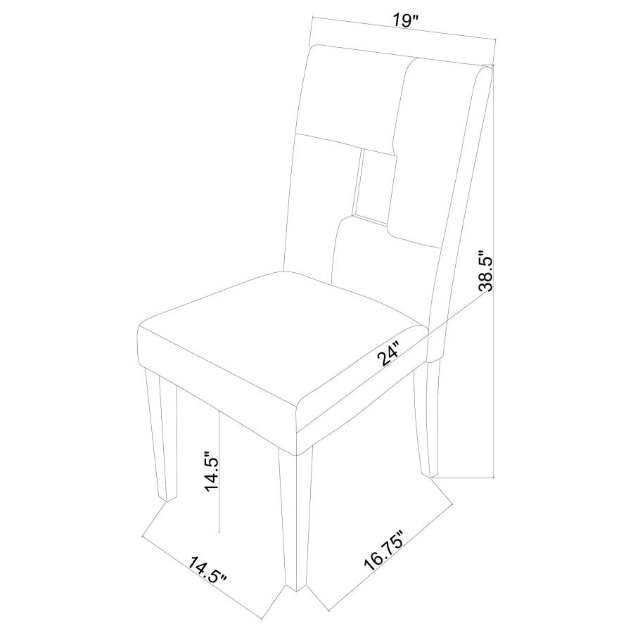 (image for) Shannon Upholstered Dining Side Chair White (Set of 2)