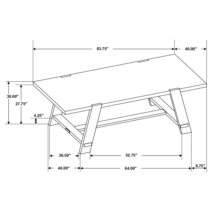 (image for) Sharon 5-piece Rectangular Dining Table Set Brown