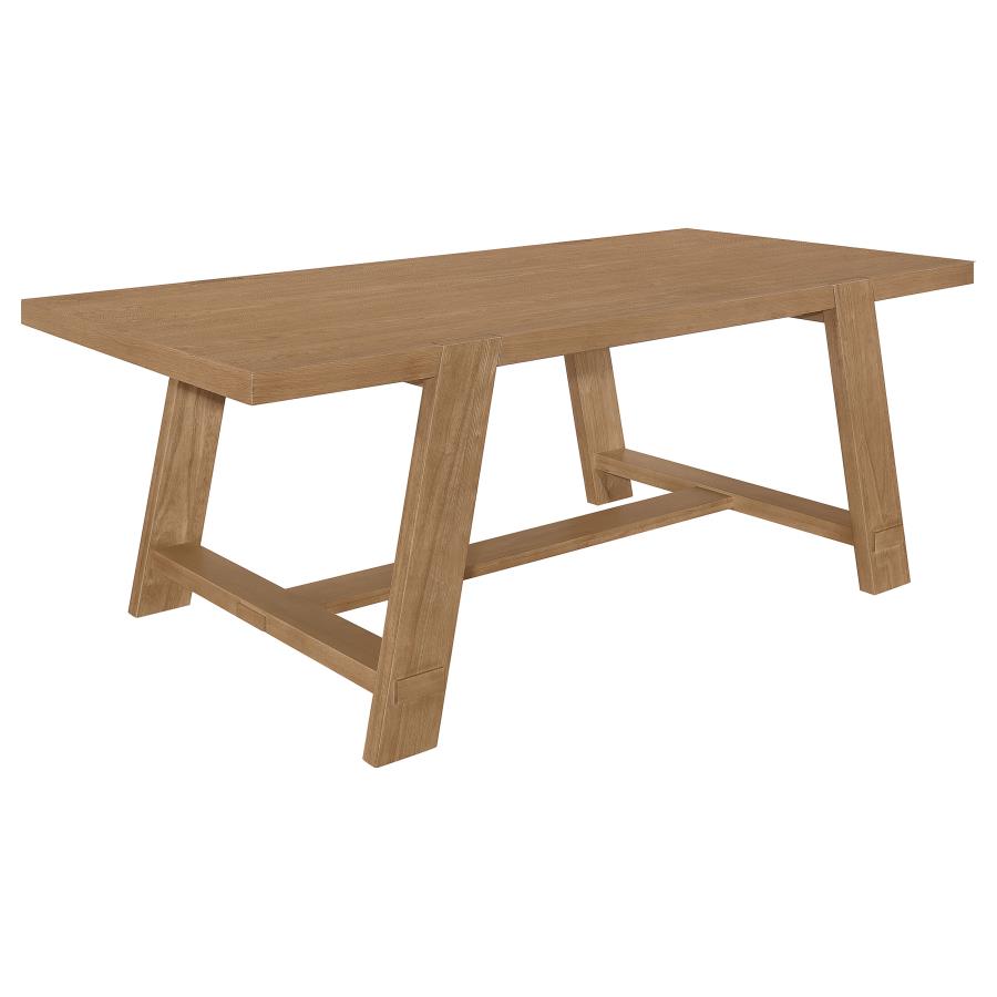 (image for) Sharon Rectangular 84-inch Wood Trestle Dining Table Brown