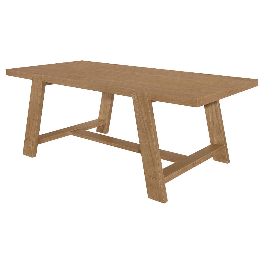 (image for) Sharon Rectangular 84-inch Wood Trestle Dining Table Brown