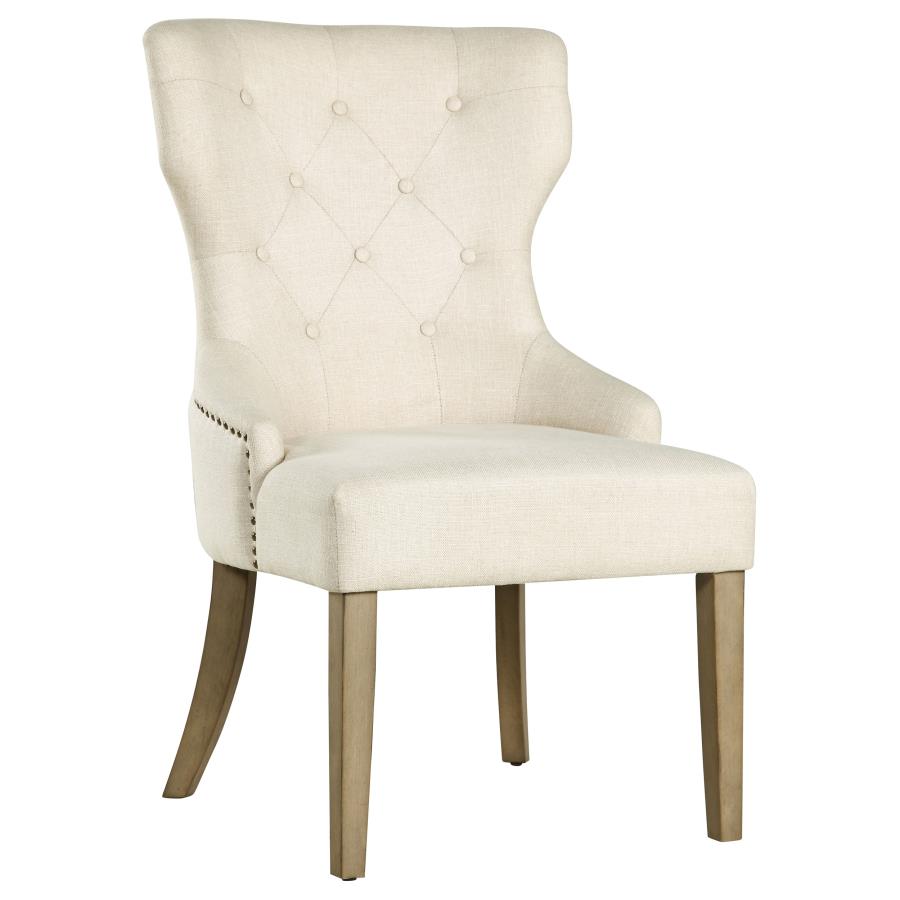 (image for) Baney Tufted Upholstered Dining Chair Beige and Rustic Grey