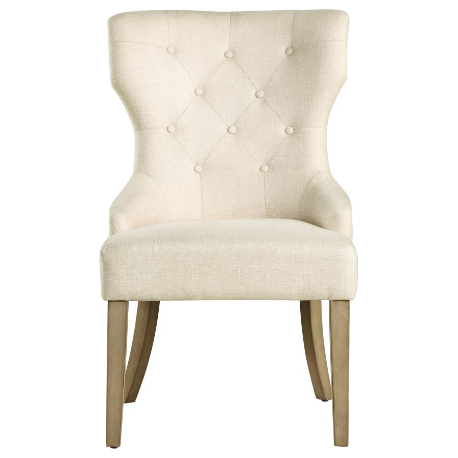 (image for) Baney Tufted Upholstered Dining Chair Beige and Rustic Grey