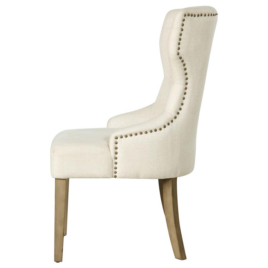 (image for) Baney Tufted Upholstered Dining Chair Beige and Rustic Grey