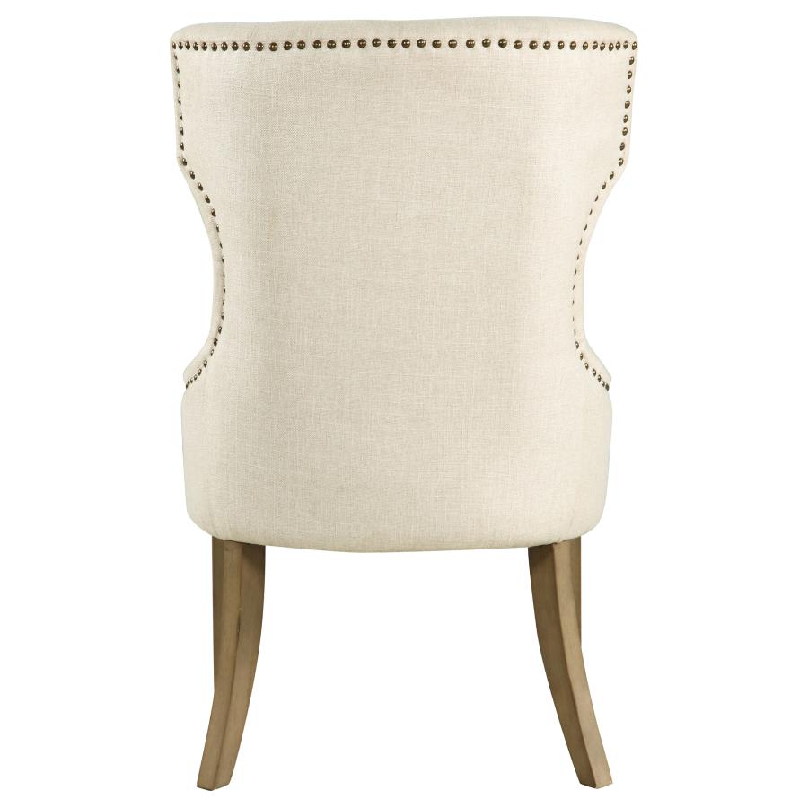 (image for) Baney Tufted Upholstered Dining Chair Beige and Rustic Grey