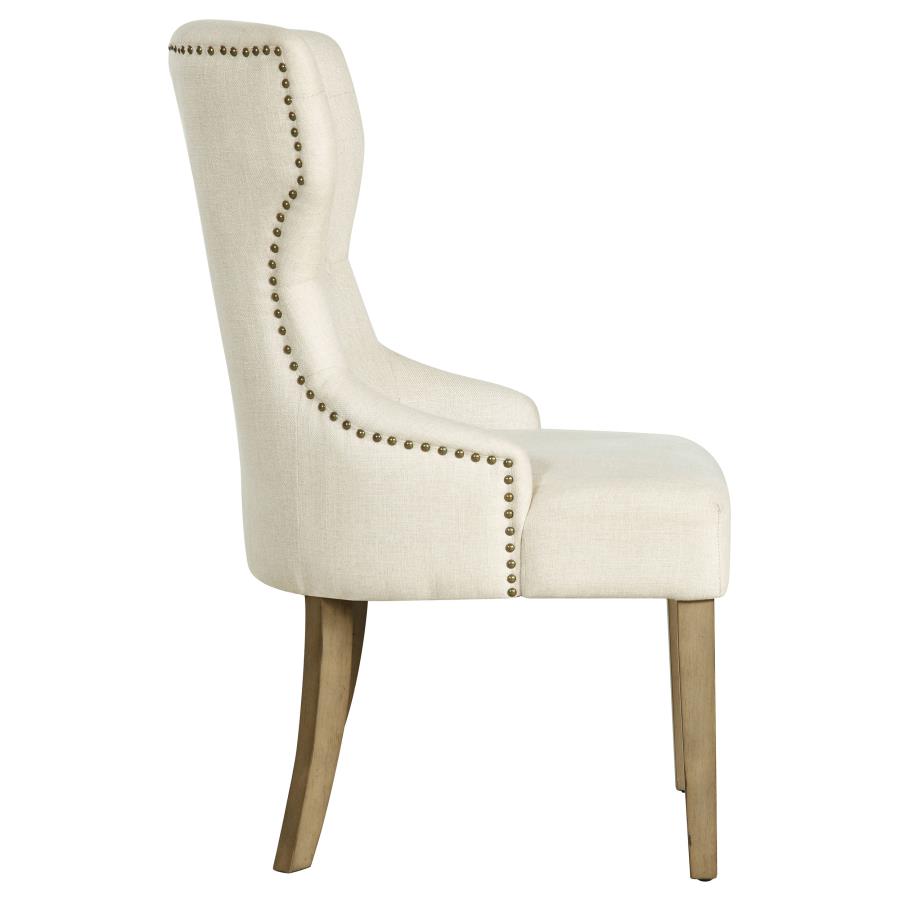 (image for) Baney Tufted Upholstered Dining Chair Beige and Rustic Grey