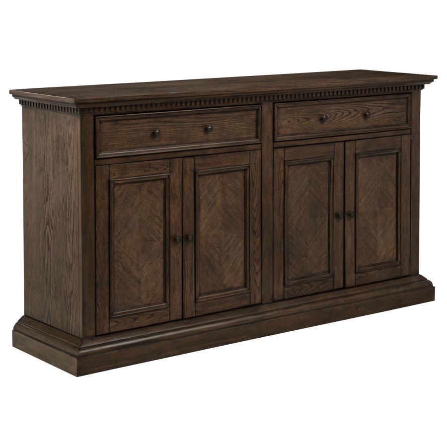 (image for) Ridgewell 2-drawer 4-door Dining Server Dark Oak