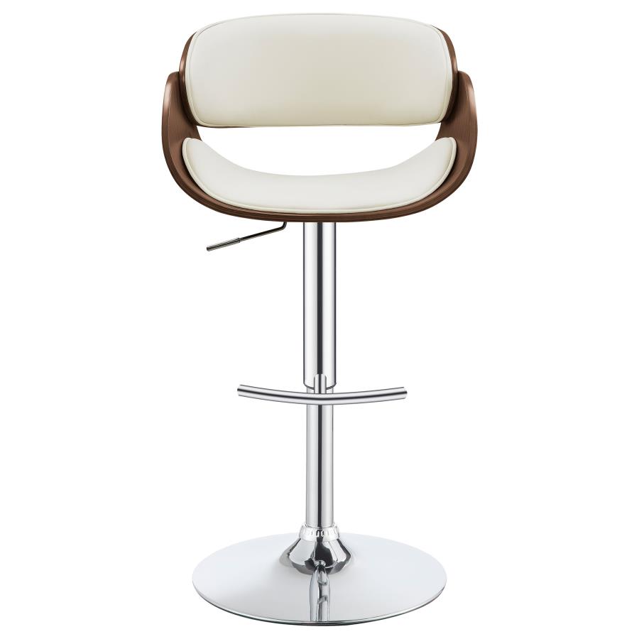 (image for) Dana Adjustable Bar Stool Ecru and Chrome