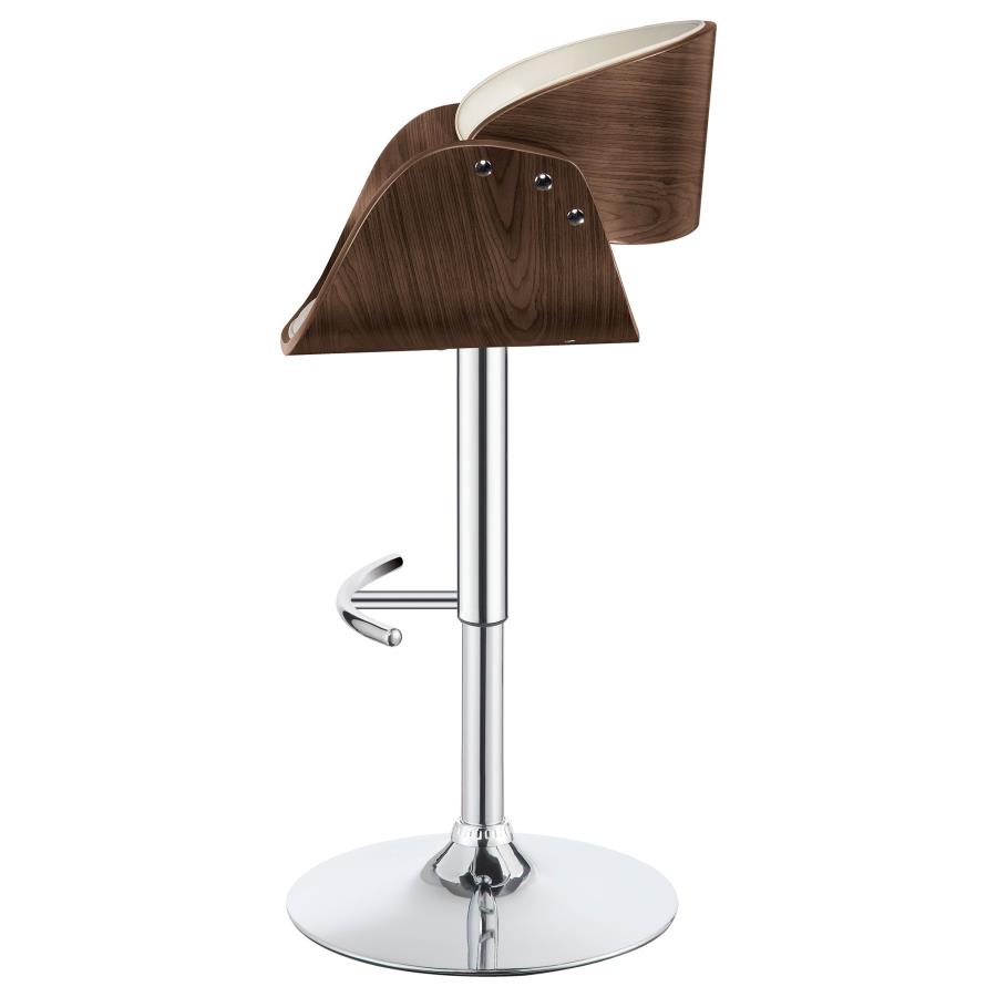 (image for) Dana Adjustable Bar Stool Ecru and Chrome