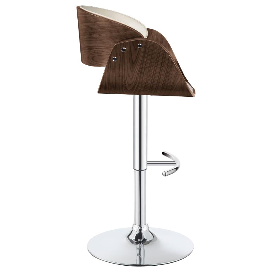 (image for) Dana Adjustable Bar Stool Ecru and Chrome