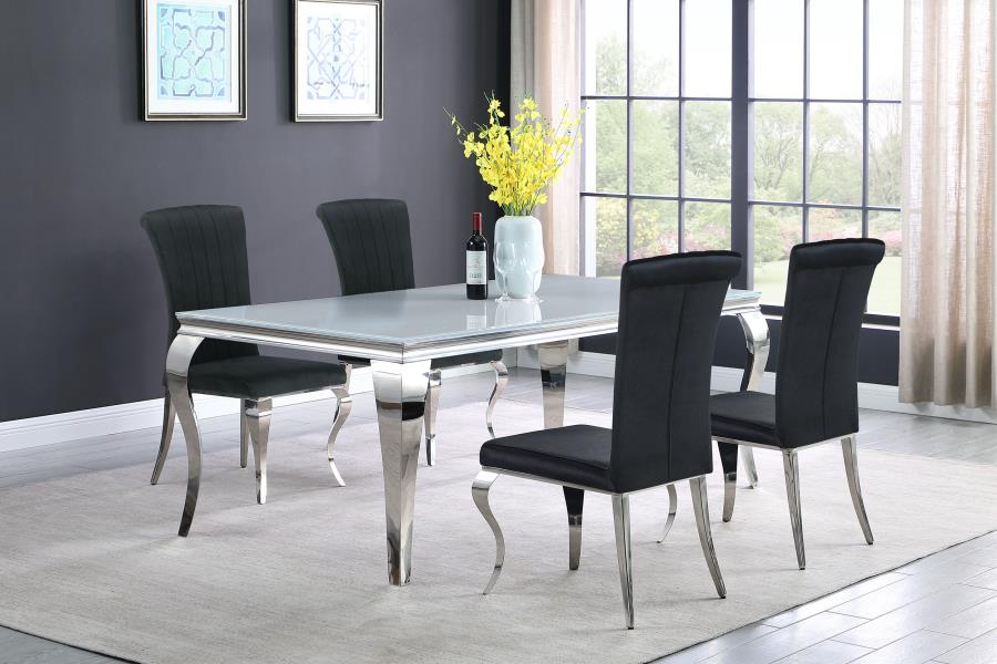 (image for) Betty Velvet Upholstered Dining Side Chair Black (Set of 4)