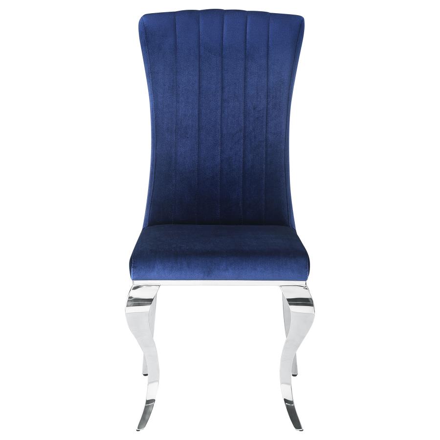 (image for) Betty Velvet Upholstered Dining Chair Ink Blue (Set of 4)