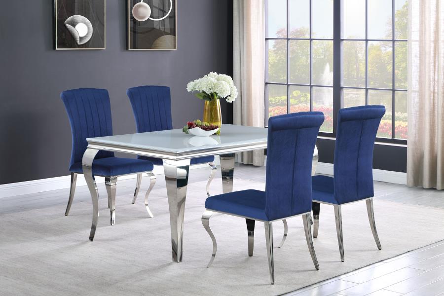 (image for) Betty Velvet Upholstered Dining Chair Ink Blue (Set of 4)