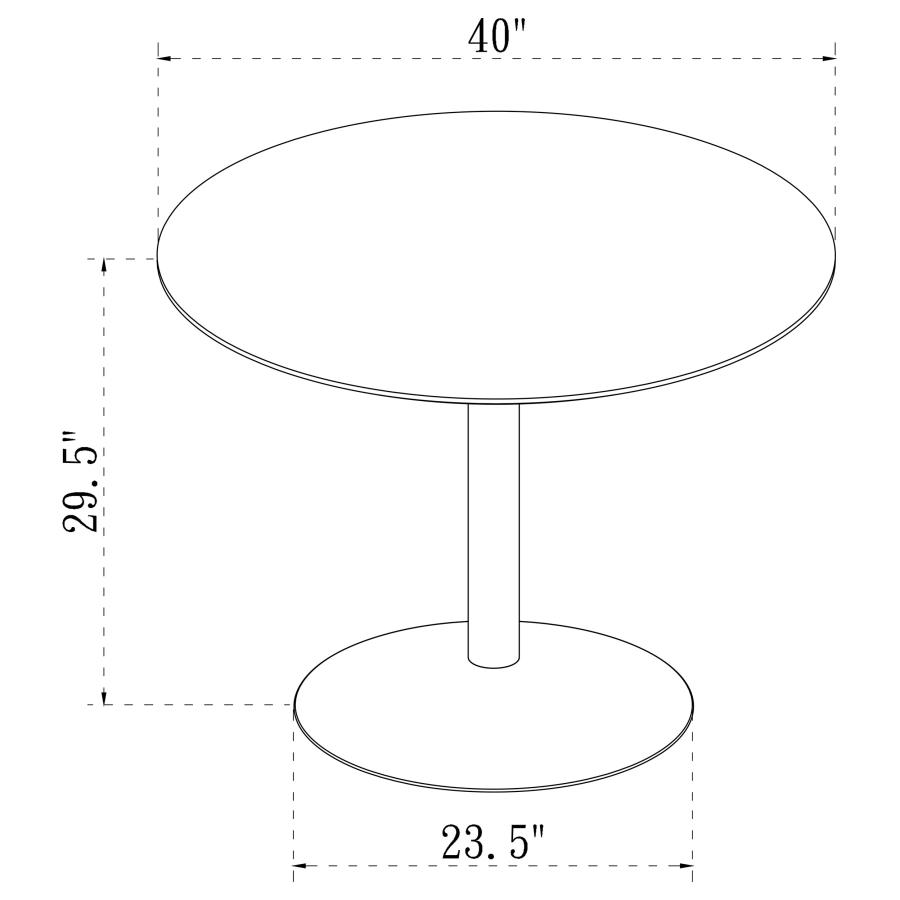 (image for) Lowry 5-piece Round Dining Table Set White and Black