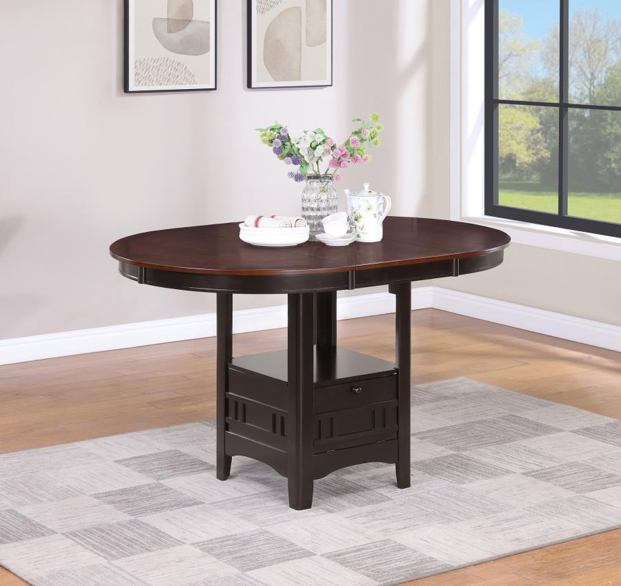 (image for) Lavon Oval 60-inch Extension Counter Dining Table Chestnut