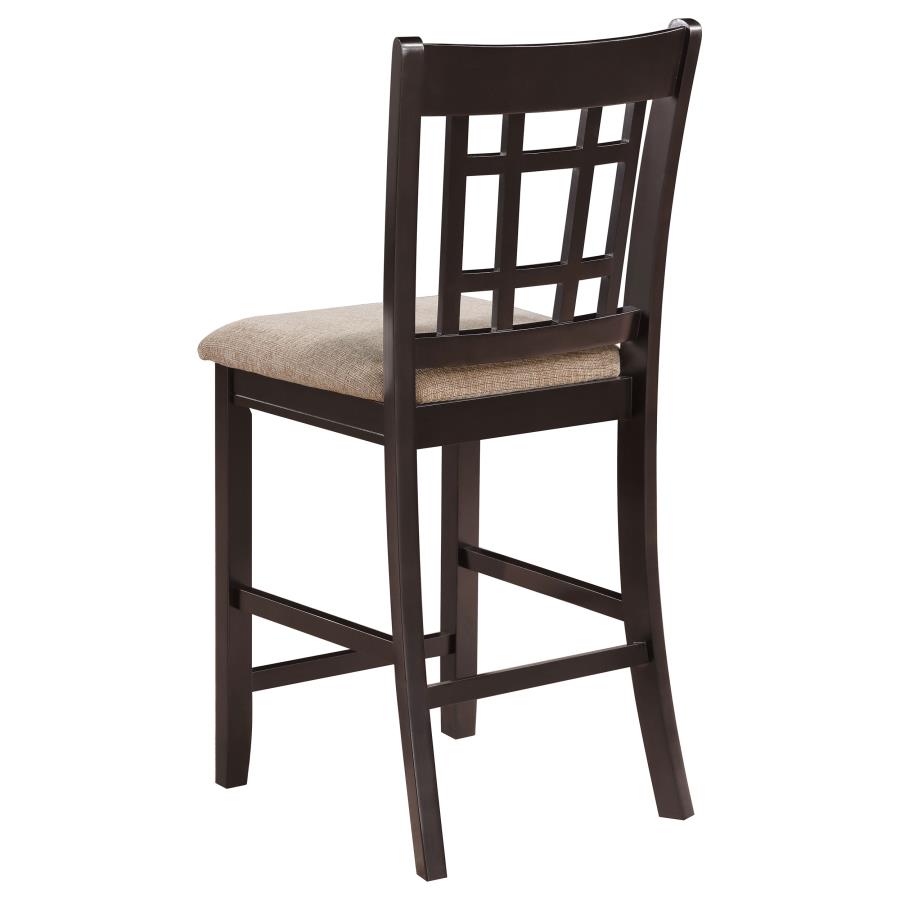 (image for) Lavon Wood Counter Chair Tan and Espresso (Set of 2)