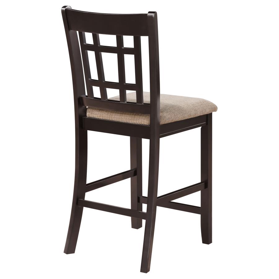 (image for) Lavon Wood Counter Chair Tan and Espresso (Set of 2)