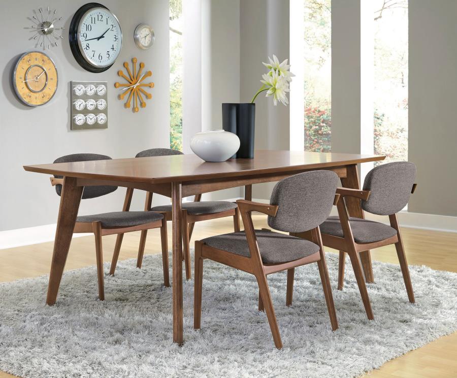 (image for) Malone 5-piece Rectangular Dining Table Set Dark Walnut