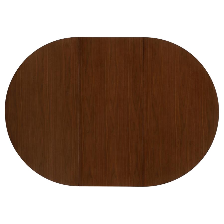 (image for) Jedda 5-piece Oval Dining Table Set Dark Walnut