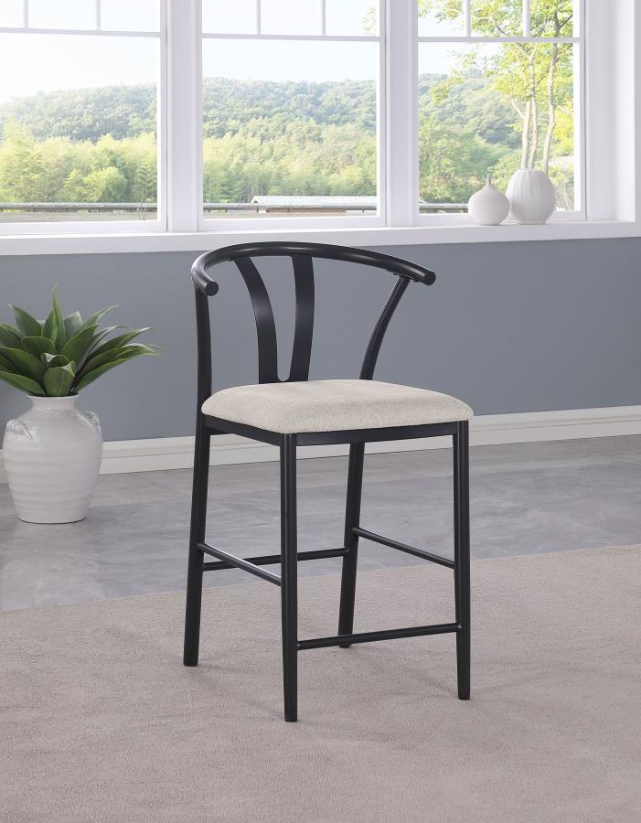 (image for) Dolman Counter Height Dining Side Chair Beige (Set of 2)