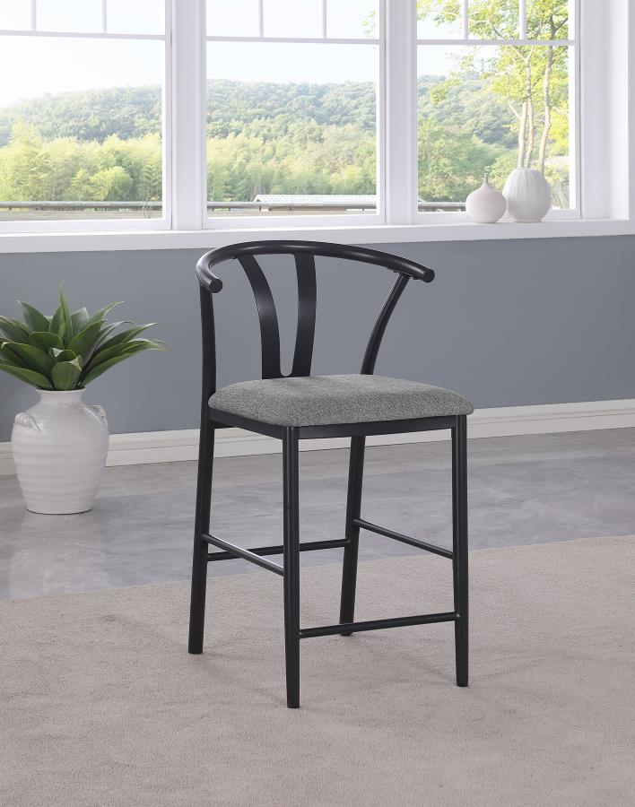 (image for) Dolman Counter Height Dining Side Chair Grey (Set of 2)