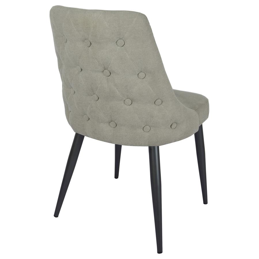 (image for) Cosmo Upholstered Dining Side Chair Light Grey (Set of 2)