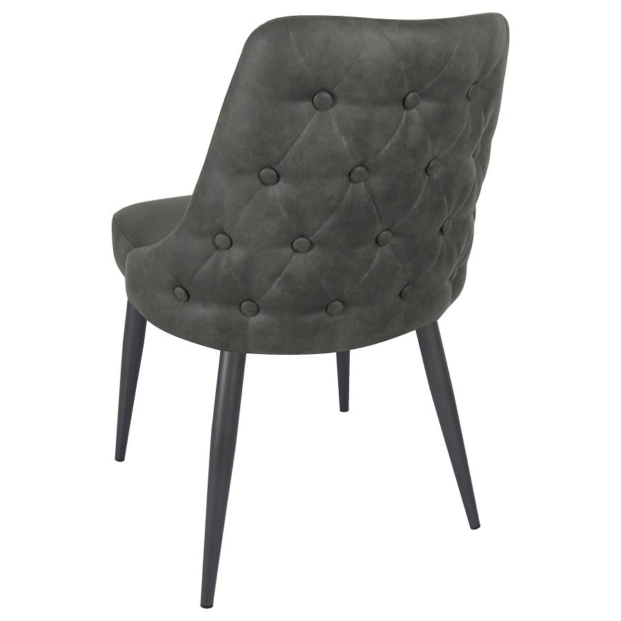 (image for) Cosmo Upholstered Dining Side Chair Grey (Set of 2)