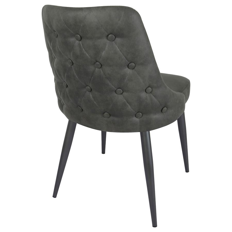 (image for) Cosmo Upholstered Dining Side Chair Grey (Set of 2)