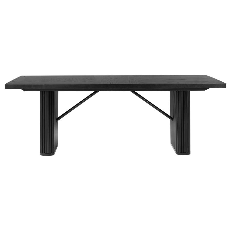 (image for) Catherine 5-piece Rectangular Dining Table Set Black